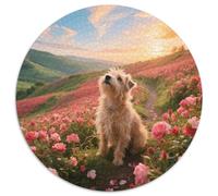 Cairn Terrier 1000pc Round Puzzle Depicting Pet Dog, Designed to Test Wits, Lovely for Cosy Nooks And Sheltered Spots 1000pcs (67.5x67.5cm)