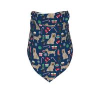 Cairn Terrier Christmas Terrier Dog Dogs Cairn Terriers Navy Blue,Bib Scarf Triangle Hood Adjustable Pet Scarf Washable Hood Suitable for Small, Medium and Large Dogs and Cats