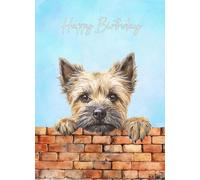 Cairn Terrier Dog Art Birthday Card
