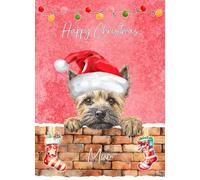 Cairn Terrier Dog Art Christmas Card for Mum - Xmas Card for Her Female Dog Pet