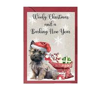 Cairn Terrier Dog -Christmas Card - Woofy Christmas Bag and Presents