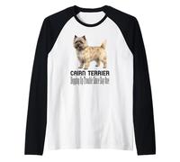 Cairn Terrier Dog Digging Up Trouble Since Day One Pet Raglan Baseball Tee