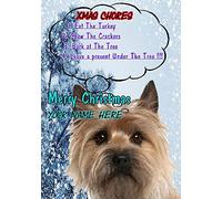 Cairn Terrier Dog Rules ptcc277 Xmas Christmas Card A5 Personalised Greeting Cards Posted by US Gifts for All 2016 from Derbyshire UK …