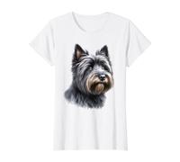 Cairn Terrier Dog Value Graphic T-Shirt, Women, White, M