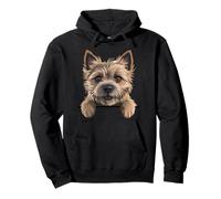 Cairn Terrier Funny Peeking Scruffy Little Dog Lover Pullover Hoodie