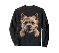 Cairn Terrier Funny Peeking Scruffy Little Dog Lover Sweatshirt