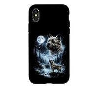 Cairn Terrier Howling to the Moon Retro 90's Dog Case for iPhone X/XS