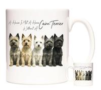 Cairn Terrier Mug - “A House is Not A Home Without A Cairn Terrier” - Cute Dog Lover Gift, White Ceramic Coffee Cup, Pet Owner Present, Cairn Terrier Breed Art