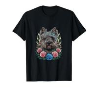 Cairn Terrier with Roses Value Graphic T-Shirt, Men, Black, S