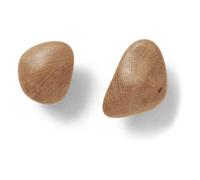 Cairn wooden coat hooks - Set of 2 Light oak one size