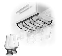 CairnCradle Whiskey Glass Rack - Under Cabinet Whisky Tasting Glasses