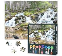 Cairngorms National Park Puzzles for Adults 1000 Pieces, Double Waterfall Glen Feshie Jigsaw Puzzles, Adult Puzzle for Adults, Educational Fun Games or Toys for Elders Friends 20X27 INCH