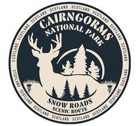 Cairngorms National Park Snow Road Decorative Vinyl Sticker 2557