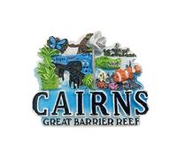 Cairns Australia 3D Great Barrier Reef Fridge Magnet Souvenir Gift,Resin Handmade Cairns Refrigerator Magnet Home & Kitchen Decoration Collection
