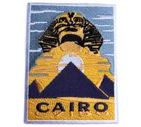 Cairo Egypt Patch (3.5 Inch) Embroidered Iron-on/Sew-on Badge Travel Souvenir The Great Sphinx Giza Pyramids Emblem DIY Gift Patches