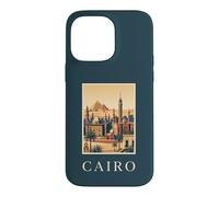 Cairo Egypt Pyramids Desert Skyline Vintage Travel Artwork Case for iPhone 14 Pro Max