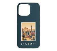 Cairo Egypt Pyramids Desert Skyline Vintage Travel Artwork Case for iPhone 15 Pro Max
