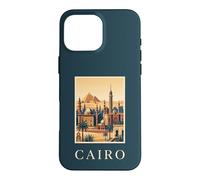 Cairo Egypt Pyramids Desert Skyline Vintage Travel Artwork Case for iPhone 16 Pro Max