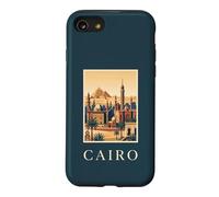 Cairo Egypt Pyramids Desert Skyline Vintage Travel Artwork Case for iPhone SE (2020) / 7/8
