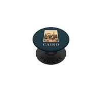 Cairo Egypt Pyramids Desert Skyline Vintage Travel Artwork PopSockets Adhesive PopGrip