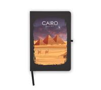 Cairo Egypt Pyramids Travel Africa Notebook, Blank Pages, Faux Leather Cover, Planner, Journal, Workbook