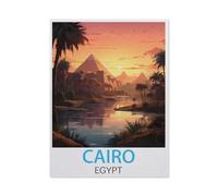 Cairo Egypt Vintage Travel Posters,Puzzle 1000 Piece Jigsaw Puzzles for Adults, Classic Puzzle Difficult Puzzle for Kids Teenagers Educational Game Toys Gift for Home Travel(38x26cm)-CG14