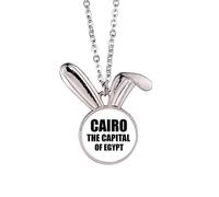 Cairo The Capital Of Egypt Rabbit Necklace Pendant Bunny Animal Jewelry Gift