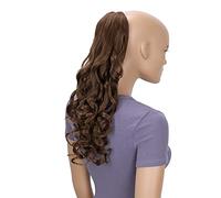 CAISHA 20" Hairpiece Clip On Ponytail Extension Wavy Copper Brown HC24-1
