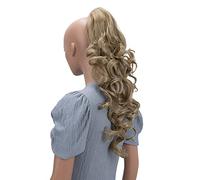 CAISHA 20" Hairpiece Ponytail Clip On Extension With Butterfly Claw Voluminous Wavy Blond H66