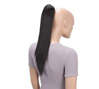 CAISHA 20" Hairpiece Ponytail Clip On Extensions With Butterfly Claw Straight Brown H58