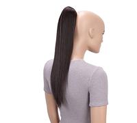 CAISHA 20" Hairpiece Ponytail Clip On Extensions With Butterfly Claw Straight Brown H69