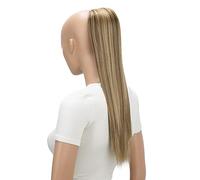 CAISHA 22" Hairpiece Ponytail Extension Heat-Resistant Synthetic Fiber Straigth Brown Blond Mix PH512