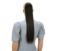 CAISHA 24" Hairpiece Clip On Ponytail With Two Bands Longhair Extension Straight Chocolate Brown HC8