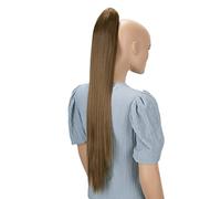 CAISHA 28" Extra Long Straight Ponytail Hairpiece Heat-resistant Synthetic Fibres Brown H80