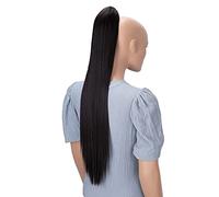 CAISHA 28" Extra Long Straight Ponytail Hairpiece Heat-resistant Synthetic Fibres Dark Brown H170