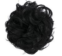 CAISHA Large Hairpiece Scrunchy Instant Updo Curly Messy Bun Black G1E