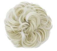 CAISHA Large Hairpiece Scrunchy Instant Updo Curly Messy Bun White Blonde Mix G31E