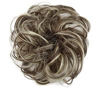 CAISHA Messy Scrunchie Bun Voluminous Wavy Hairpiece Heat-resistant Synthetic Fibres Light Brown Light Blonde Mix G38A