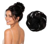 CAISHA Synthetic Fiber Hairpiece Scrunchie Scrunchy Updo Slightly Wavy Dark Brown Mix G33B