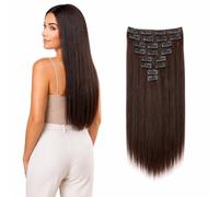 CAISHA XXL 24" 8 Pieces Set Clip In Extensions Hair Extension Hairpiece Straight Dark Brown Mix CES23