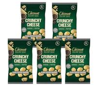 Cáisnua Cooked & Puffed Crunchy Cheese Snacks Black Pepper Pack of 5x20g - Cheese Crisps Multipack, Keto Snacks, 8g Protein, Low Carb, Vegetarian Baked Crisps, Gluten Free Snack