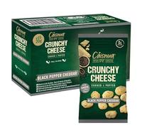 Cáisnua Cooked & Puffed Crunchy Cheese Snacks Pack of 15 x 20g - Black Pepper Cheese Crisps Multipack, Keto Snacks, 8g Protein, Low Carb, Vegetarian, Gluten Free Snack
