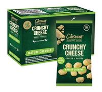 Cáisnua Cooked & Puffed Crunchy Mature Cheddar Cheese Snacks Pack of 15 x 20g - Cheese Crisps Multipack, Keto Snacks, 8g Protein, Low Carb, Vegetarian Baked Crisps, Gluten Free Snack