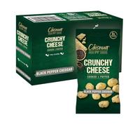 Cáisnua Puffed Cheese Snacks Black Pepper 10 x 20g - Cheese Crisps Multipack Snack Crunchy Keto Snacks, 8g Protein, Low Carb, Vegetarian, Gluten Free