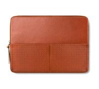 CAISON 11-12 inch Genuine Leather Laptop Sleeve for 12.4" Microsoft Surface Laptop Go 3, HP Stream 11, ASUS Vivobook Go 12, Silm Tablet Case 13" iPad Pro Air 12.4" Samsung Galaxy Tab, Brown