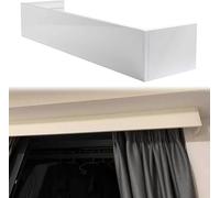 Caisson de rideau occultant élégant pour fenêtres - Cache-tringle décoratif à fixer au plafond ou au mur, longueur ajustable de 1 à 6 m, idéal pour les solutions de fixation murale jusqu'à 2