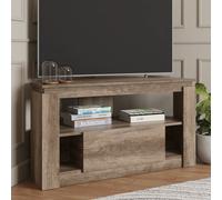 caister wooden corner tv stand with 1 drawer in grey oak