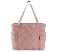 Caistre Tote Bag for Women Puffy Quilted Handbag Lattice Nylon Shoulder Bag Zip Bilateral Diamond Large Travel Work Gym