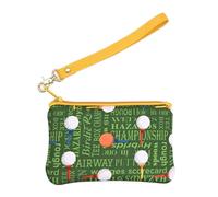 CAIT CHAPMAN HOME COLLECTION Passion for Golf Collection Neoprene Wristlet Wallet Pouch, 7.5"x5", 100% Neoprene