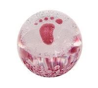 Caithness Glass Crystal Tiny Toes Precious Moments Paperweight, Pink